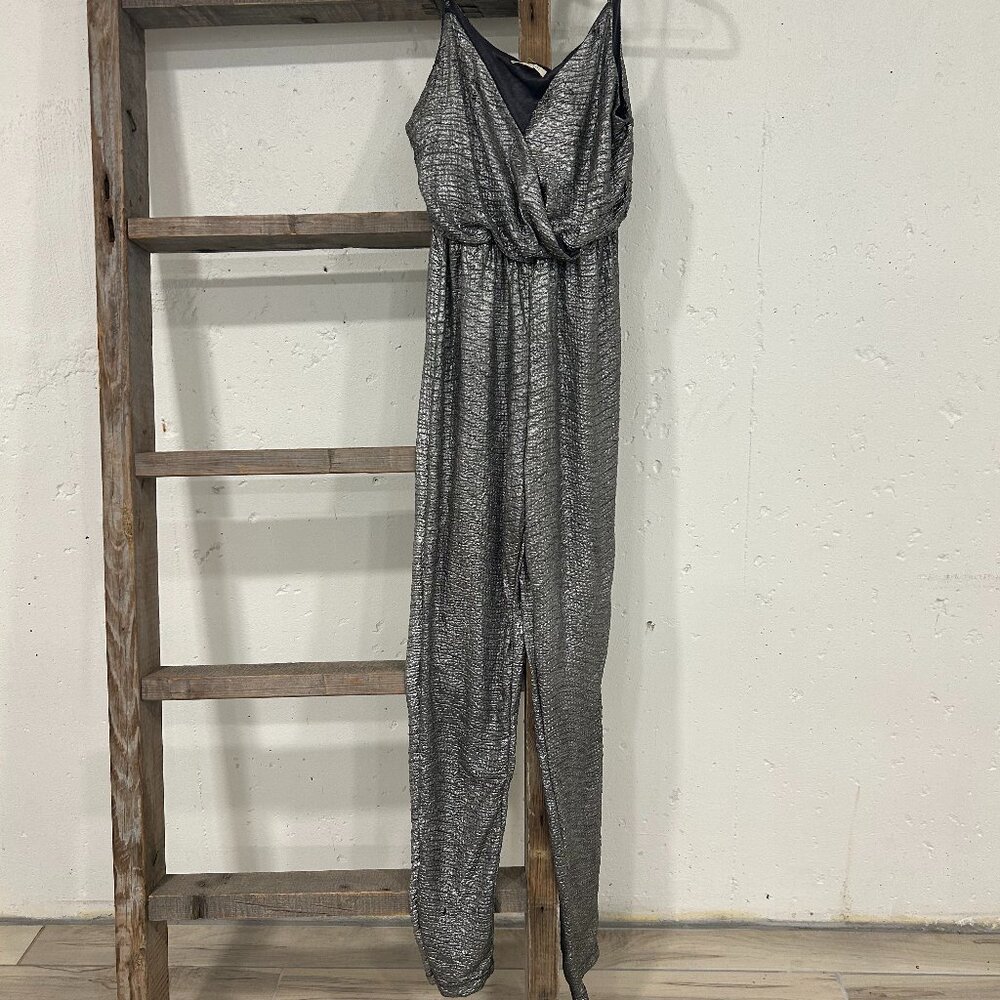May & July metallic jumpsuit